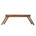 thumbnail image 7 of Home Basics Multi-Purpose Wooden Bed Tray With Carved Handles and Folding Legs, Pine (2 Pack), 7 of 7
