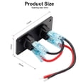 thumbnail image 3 of Voltage Automotive 2 Gang Panel Toggle Dash 3 Pin ON/Off Pre-Wired Rocker Switch For Automotive Car Marine Boat RV, 3 of 7