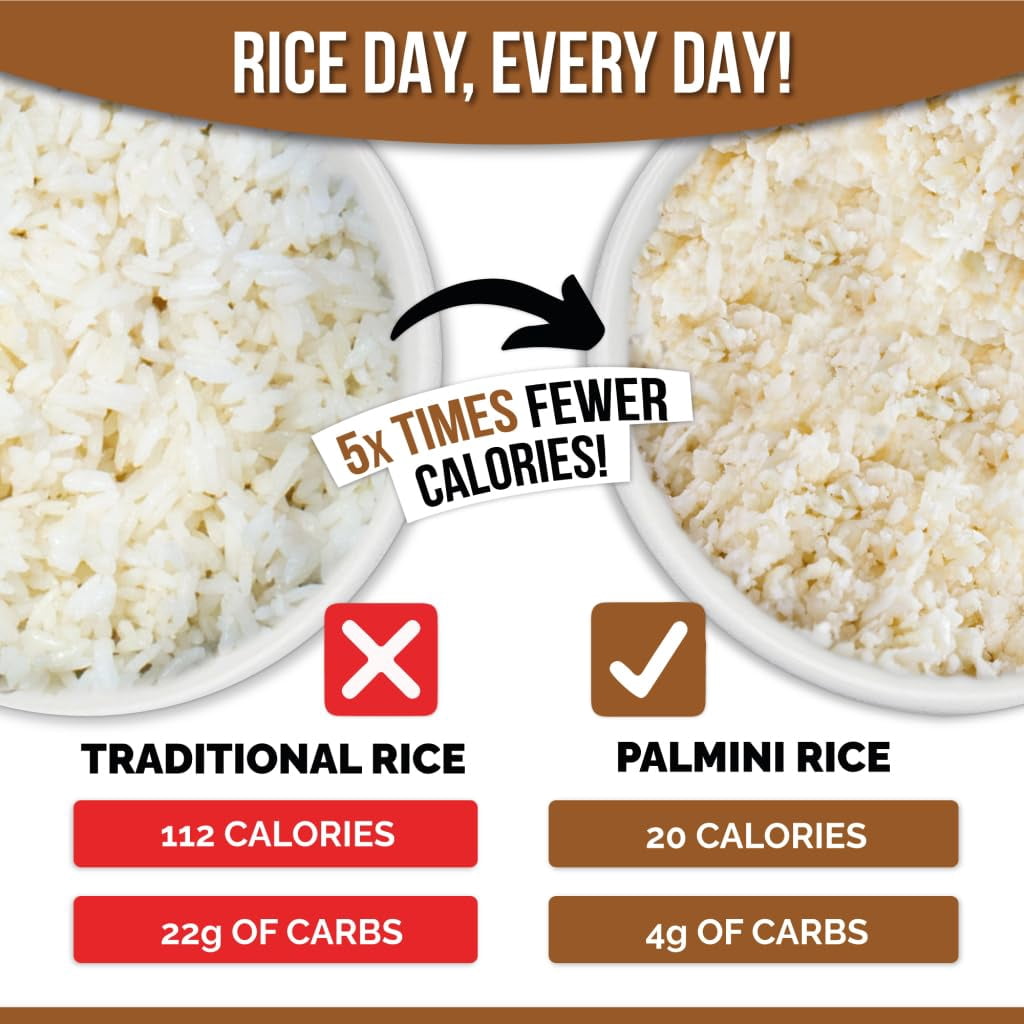 Pack of 6, Palmini Hearts of Palm Rice, 12 oz