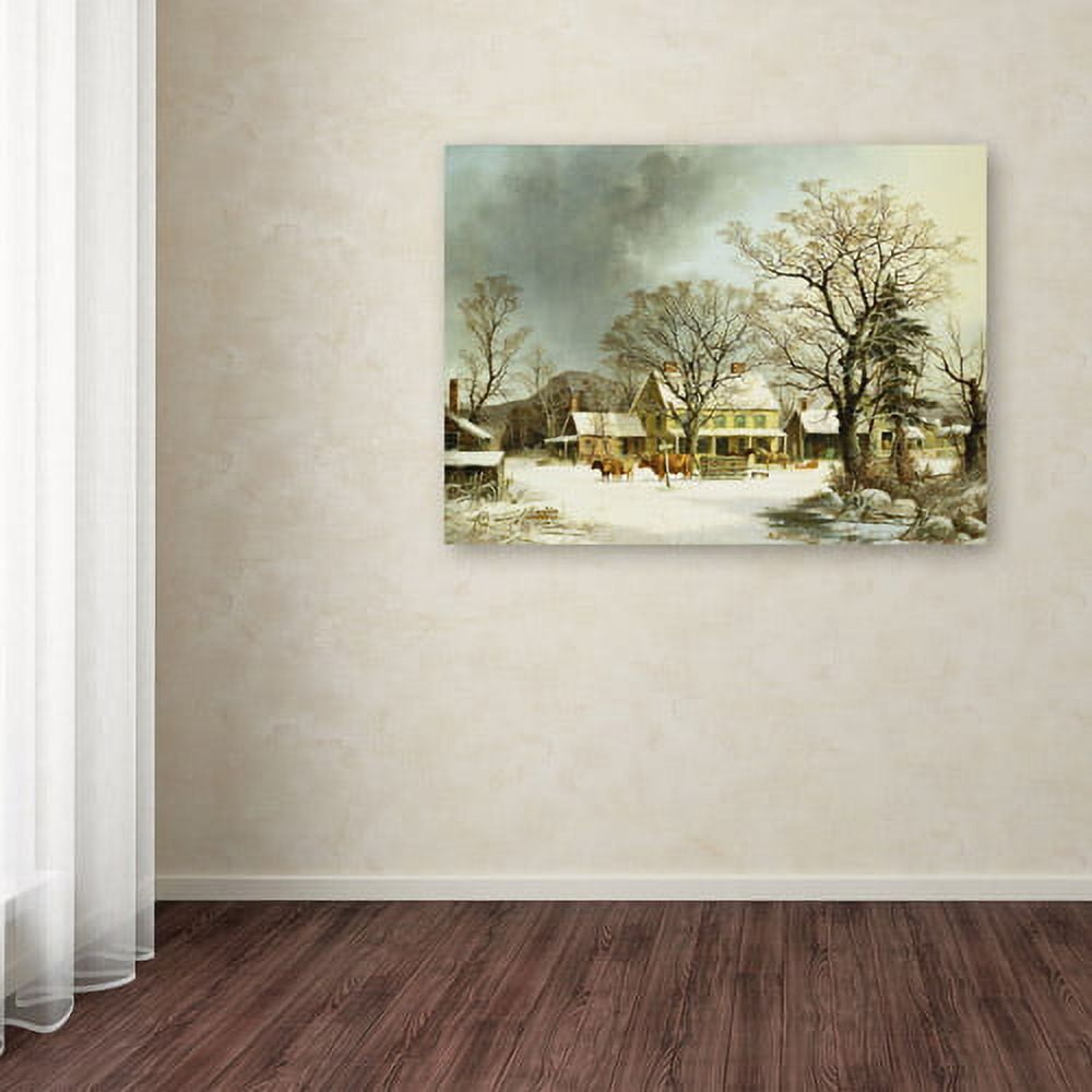 Trademark Fine Art "Seven Miles to Salem 1863" Canvas Art by George Durie