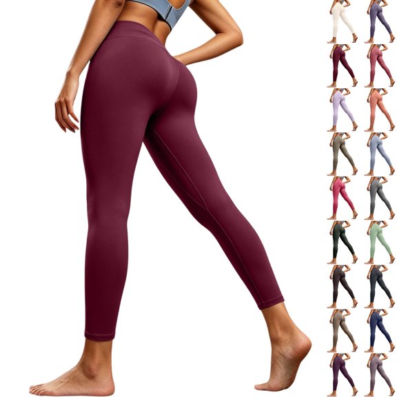 Ninixx Womens High Waisted Yoga Leggings Tummy Control Butt Lifting Workout Pants Running Tights
