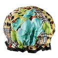 thumbnail image 3 of 4 Gorros de Ducha Impermeables Reutilizables para Mujer, Gorro de Baño, Cubierta Elástica para El Pelo 4 piezas, 3 of 8