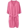 thumbnail image 1 of Bata De Baño Rasurada 100% Algodón Absorbente, Extra Suave con Bolsillos Laterales y Cinturón - Unisex y Unitalla-Rosa, 1 of 1