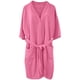 thumbnail image 1 of Bata De Baño Rasurada 100% Algodón Absorbente, Extra Suave con Bolsillos Laterales y Cinturón - Unisex y Unitalla-Rosa, 1 of 1