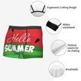 thumbnail image 3 of Pofeuu Watermelon Hello Summer Print Men’s Boxer Briefs, Moisture-Wicking Underwear, Regular,Trunk-Small, 3 of 5