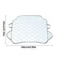 thumbnail image 3 of Heavy Duty Windshield Snow Cover Sun Shade Protector with Side Mirrors, All Season Car Windshield Cover for Snow Ice Frost Leaves, Thermal Reflective, Easy On/Off, Parking Outdoor, 3 of 9