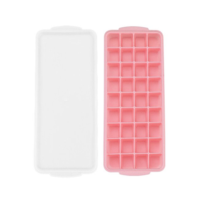 SMihono Kitchen Organizers and Storage 36 Ice Trays With Lids Stackable Silicone Ice Trays For Easy Release Kitchen Gadgets Must Have 2023