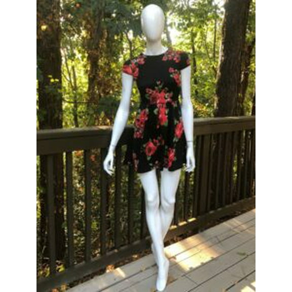 FLORAR FALL WOMEN DRESS  LONG ZIPPER IN THE BACK