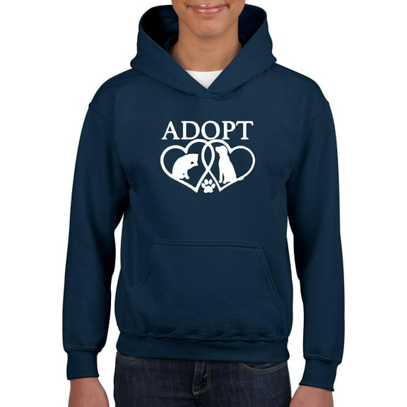 IWPF - Big Boys Hoodies and Sweatshirts - Adopt Animal Rescue
