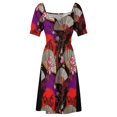 thumbnail image 4 of Vestido de manga corta con estampado de drags asiáticos vestidos de lujo para ocasis oficiales vestido de mujer, 4 of 6