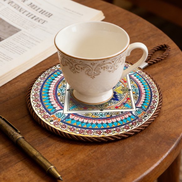 Vintage insulation pad heat-resistants sand pot antis scalding pad enamel pot pad ceramic dining table plates pad