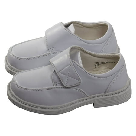 Tuxgear Boys Matte Strap Fasten Formal Square Toe Dress Shoes  White  Toddler 7