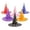 C, variant on Floleo Witch Hat Halloween Costume Accessory Pointed Hat for Kids Adults, Magic Wizard Hat for Cosplay Party, Foldable Oxford Cloth Witch Hat for Trick-or-Treat