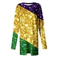 thumbnail image 3 of Funicet Blouses à Manches Longues pour Femmes, Blouses Mode pour Femmes, Tunique Décontractée Ample Imprimée Mardi Gras T-Shirt Long Manches Longues Col Rond avec Poches, Blouses Décontractées pour Femmes, 3 of 6