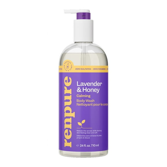 Renpure Lavender & Honey Calming Body Wash for All Skin Types, 24 fl oz