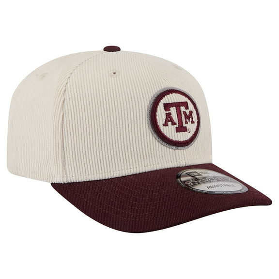 Men's New Era Cream/Maroon Texas A&M Aggies Loyal Corduroy 9SEVENTY Adjustable Hat