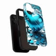 thumbnail image 3 of Valentine's Day Gift Shiny Glossy Blue Heart Design Phone Case Compatible with iPhone 11/12/13/14/15/16 (Pro Max/Plus), 3 of 9