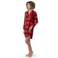 thumbnail image 4 of Fruit of the Loom Women's Beyond Soft Long Sleeve Button Down Flannel Sleepshirt, Sizes S-4X, 4 of 5