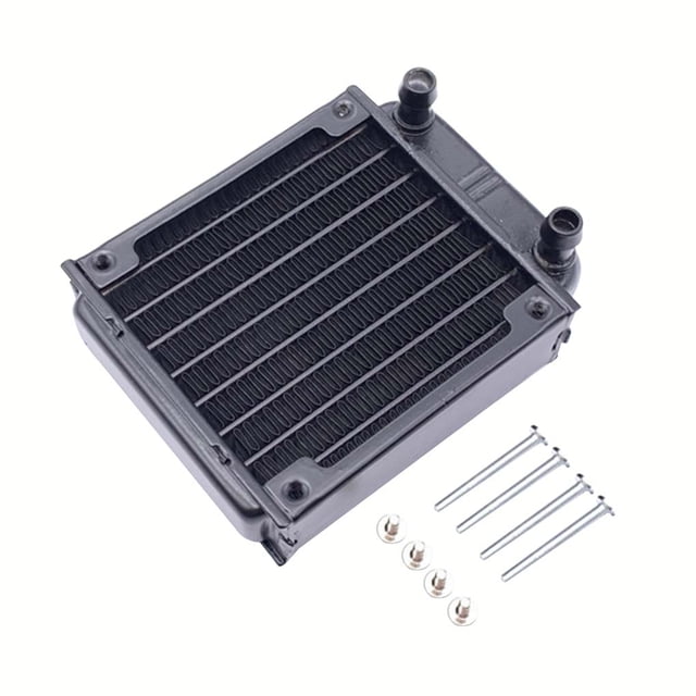 Radiador de ordenador de 80mm, ordenador de sobremesa, disipador de calor de refrigeración por agua de aluminio, accesorio de enfriador de agua Inevent EL4967-00B