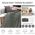 thumbnail image 6 of Soft 100% Cotton Knitted Throw Blanket for Couch Home Office Hotel Blanket Grey 50"x60", 6 of 7