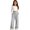 Light Gray, variant on WUSUOWEI Baby Girl High Waist Wide Leg Trousers, Lightweight Smooth Fabric Baggy Loose Fit Jogging Bottoms with Pockets, Breathable Summer Outdoor Sports Casual Pants for Kids 5-6 Years