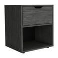 thumbnail image 2 of 19.7" H Nightstand End Table with Open Shelf, Light Gray, 2 of 7