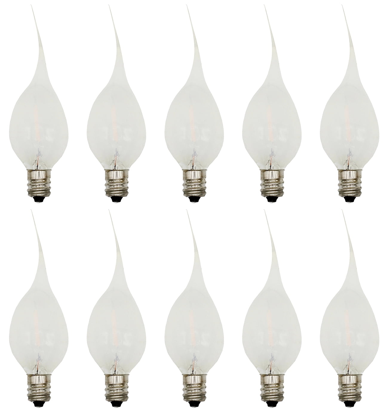 6 Watt Large Silicone Dipped Candle-Lite Light Bulbs Candelabra Socket 24 Pack 