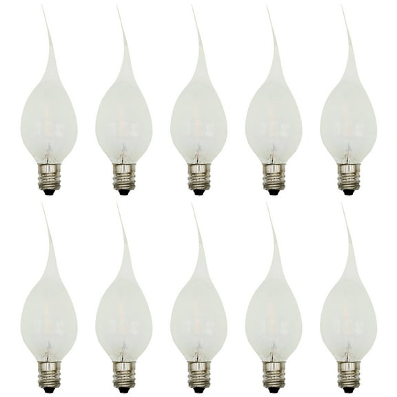 10 Pack Silicone Dipped LED Night Light Bulbs, C7 Replacement Light Bulbs – 0.7w Equivalent to 4W 5W 6W 7W Great For Christmas String Lights, Electric Window Candles