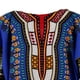 thumbnail image 4 of Vestido Estampado Camisa Dashiki de Algodón Caftan Ropa Tailandesa Hippie , Azul real, 4 of 8
