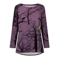 thumbnail image 4 of Costumes d'Halloween pour Femmes 2023 T-shirt à Col Rond Imprimé Halloween T-shirts à Manches Courtes Blouse Hauts Chemises Grande Taille pour Femmes en Liquidation, 4 of 5