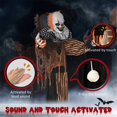 thumbnail image 2 of 5.4FT Halloween Animatronics Scary Clown, Animated Halloween Decoration, Evil Clown Scary for Halloween Decorations Outdoor Indoor, 2 of 7