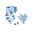 thumbnail image 1 of INSPIRE CHIC Corbata de lunares para hombres, juego de clip de corbata, gemelos, pañuelo de bolsillo para negocios y bodas color azul cielo, 1 of 6