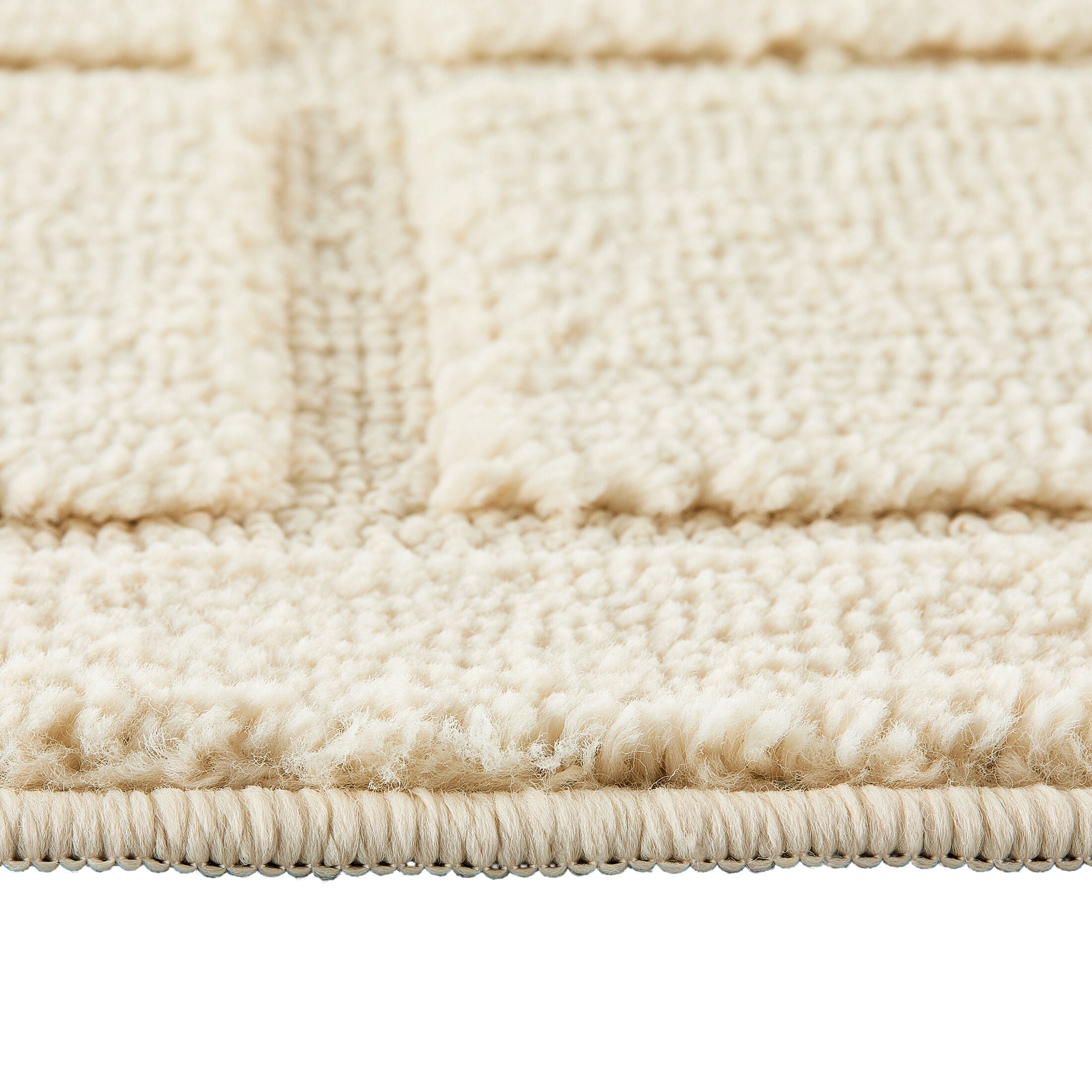 Mainstays Grid Runner Rug, Beige, 2 ft 6 in x 7 ft
