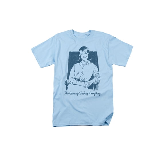 Queen of F-ing Everything Funny Retro Housewife Humorous Saying Adult T-Shirt