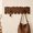 Brown, variant on SWOHOKS Wooden Wall Mounted Coat Rack | with 5 Flip Down Hooks | Save Space & Art Deco, Honey Brown