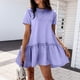 thumbnail image 2 of Vestidos Para Mujer Vestidos Casuales de Moda Color Sólido Cuello Redondo Vestido de Manga Corta Odeerbi ODB167546, 2 of 8