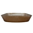 thumbnail image 4 of 90210 Kitchen and Bath 16" Brown Glass Square Vessel Sink For Bathroom Vanity, 4 of 8