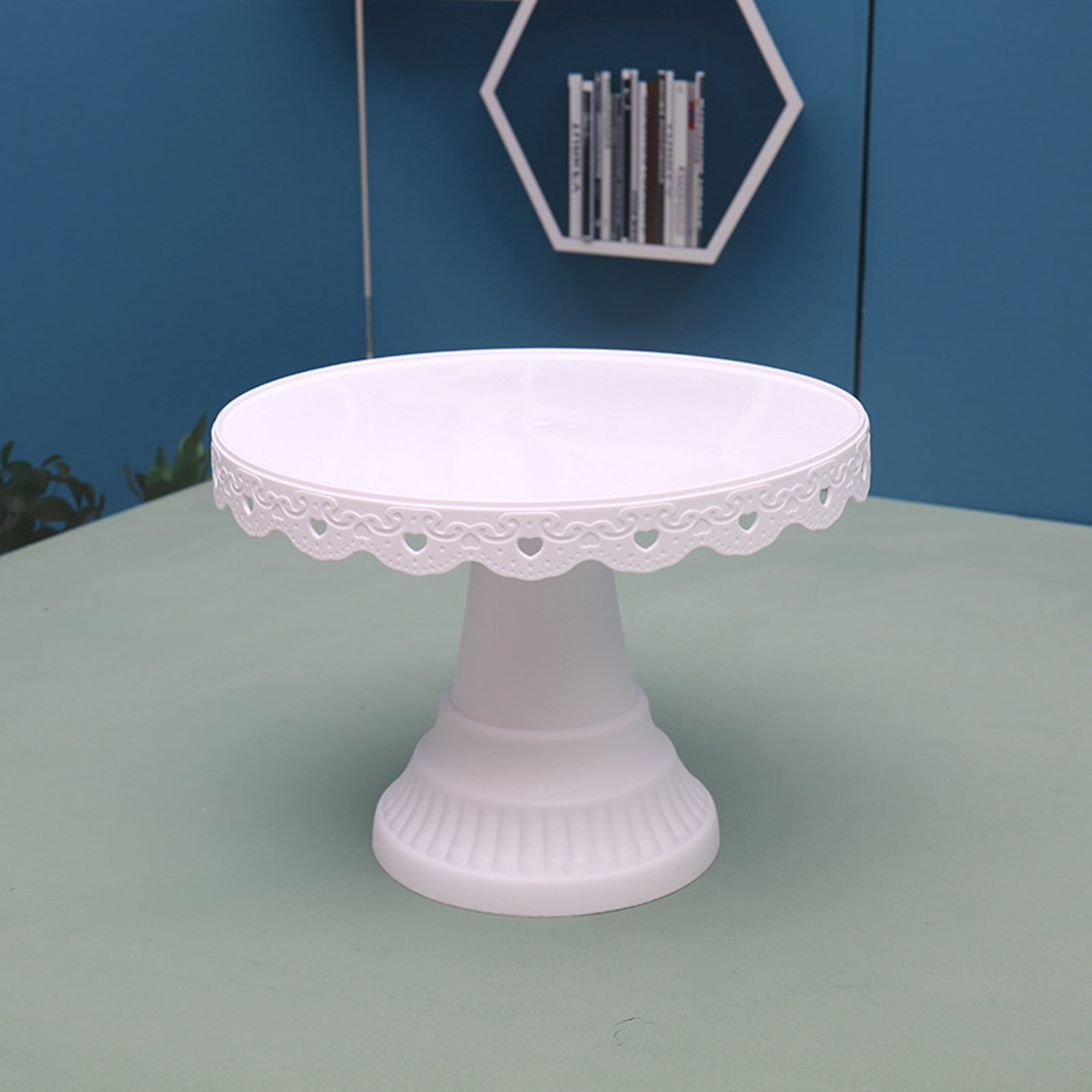 Ionze Kitchen Tools Party 1-Tier Cake Stands, White