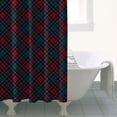 thumbnail image 4 of Green and Red Christmas Plaid Pattern Shower Curtain 36"x72" ,Bathroom Decorative Shower Curtains Set with 12 Hooks,Modern Waterproof Washable Shower Curtain, 4 of 6