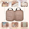 thumbnail image 3 of Padded Bible Book Bag with Adjustable Crossbody Strap, Multiple Pockets for Storage of Books, Tablet, Stationery, Perfect for Church, Travel, Gifts ,Black, 3 of 6