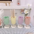 thumbnail image 3 of INS Students Stationery Plastic Makeup Brush Holder Storage Bucket Pen Holder Storage Tank Cup PINK, 3 of 8