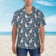 thumbnail image 2 of Balery Cute Rabbit Floral Camisas hawaianas de manga corta para hombre, camisas playeras de corte holgado, camisas de vacaciones con botones,XX-Large, 2 of 7