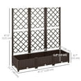 thumbnail image 3 of Outsunny Plastic Raised Bed, Garden Box with Trellis, 47" x 16" x 48", 3 of 10