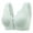 Blue, variant on Everyday Cotton Snap Bras - Women's Front Close Builtup Sports Push Up Bra No Underwire High Support Pushup Bras Plus Size Lace Lingerie Full Coverage Breathable Underwear