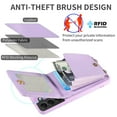 thumbnail image 5 of SaniMore RFID Blocking Wallet Case for Samsung Galaxy S22 Plus, Crossbody Zipper Purse Case for Women/Girls, Wrist Strap PU Leather Card Holder Kickstand Cover for Samsung S22 Plus, Purple, 5 of 9