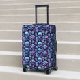 thumbnail image 6 of Fuzoiu Blue Flower Skull Print Suitcase Cover,Washable Luggage Covers for Suitcase,Elastic Luggage Protector Cover,Scratch Resistant Travel Suitcase Covers-Small, 6 of 7