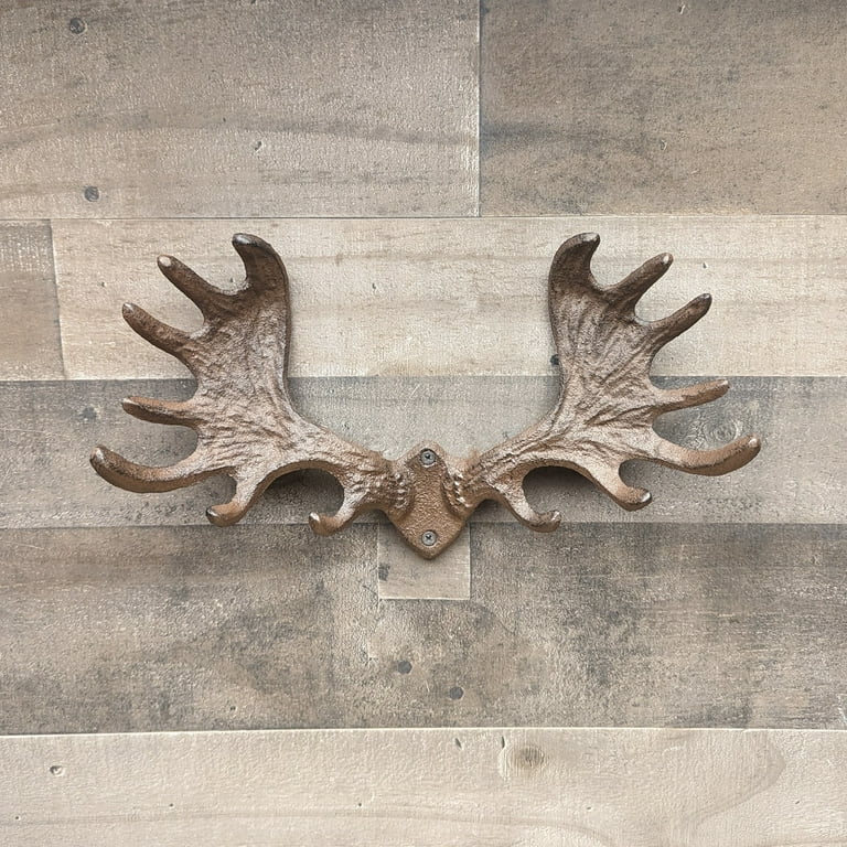 Wall Mount Moose Antler Hooks Key Ring Coat Rack Rustic Hunting Cabin Home Decor Wall Mount Moose Antler Hooks Key Ring Coat Rack Rustic Hunting Cabin Home Decor