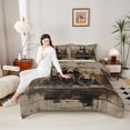 thumbnail image 4 of Feelyou 3D Bear Family Full Size Comforter Sets, Farmhouse Lodge Cabin Bedding Sets, 3pcs, 4 of 8