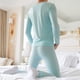thumbnail image 3 of Ropa de otoño, pantalones largos para hombre, finos, de verano, de seda de hielo, para niños, con perspectiva elástica alta, de secado rápido, ajustados y sedosos, ropa interior, 3 of 6