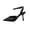 Black, variant on Slingback Stiletto Heel Sandals For Women Smooth Satin Pointed Toe Adjustable Thin Ankle Buckle Strap Mid Tall Thin Heel Slip On Sandal Footwear